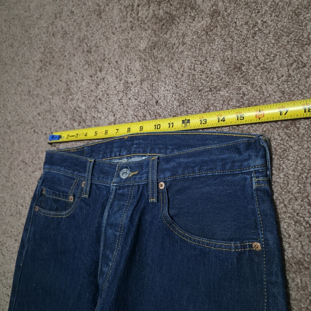 Vintage Levi's 501 Jeans Men's 34 x 34 *Fits 32 x 33 Button Fly Dark Wash Pants - Picture 6 of 7